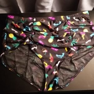 Torrid high waisted neon lights swim bottoms